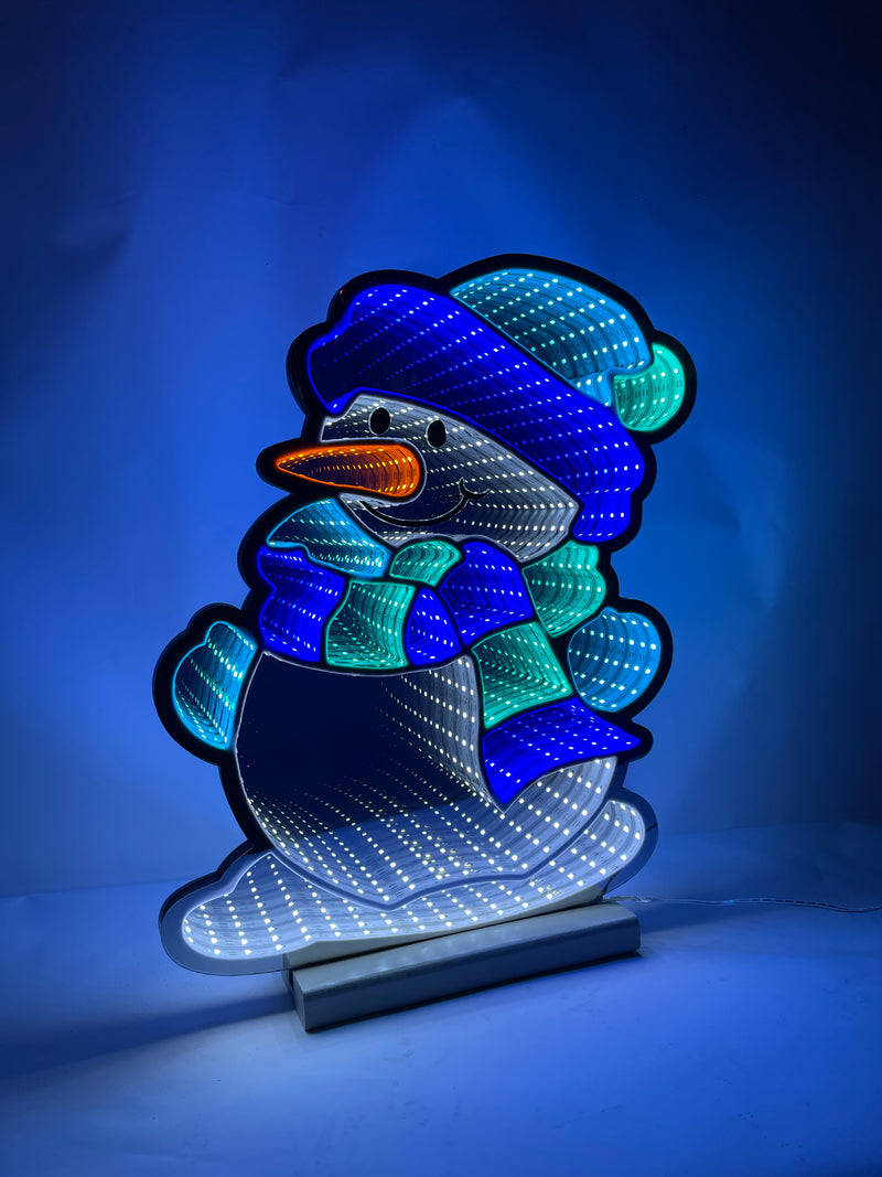 Large Infinity Snowman Display 2D Frame Decor