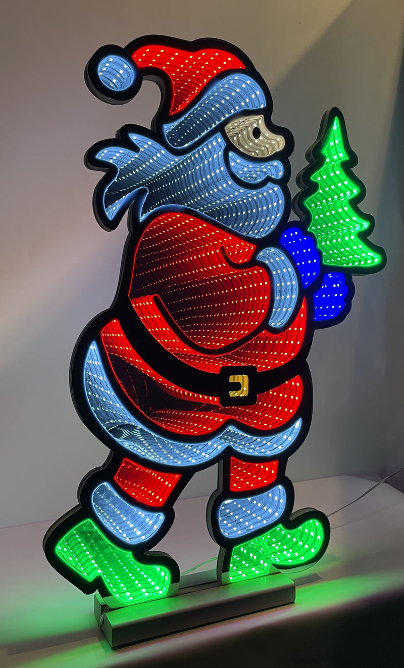 Large Infinity Running Santa Display