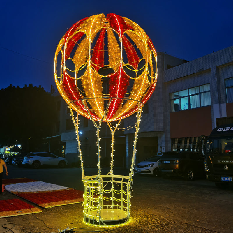 Giant Pre-Lit LED Two Toned Hot Air Balloon