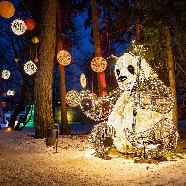 Giant Pre-Lit LED Panda