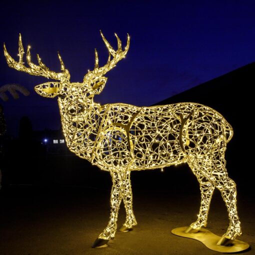 Giant Pre-Lit LED Natural Posing Reindeer