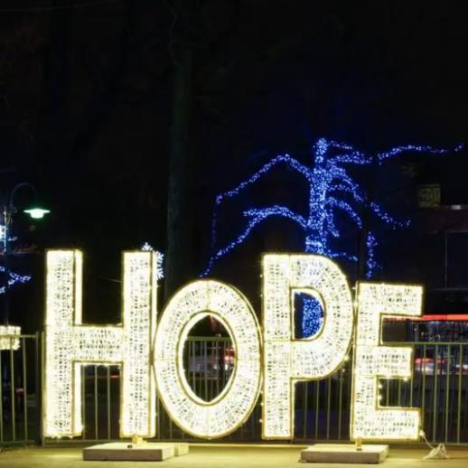 Giant Pre-Lit LED Hope