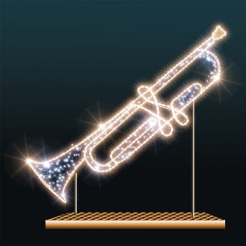 Giant Pre-Lit LED Trumpet