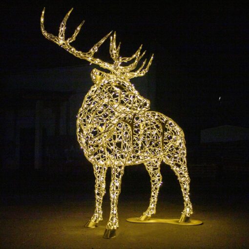 Giant Pre-Lit LED Natural Posing Reindeer