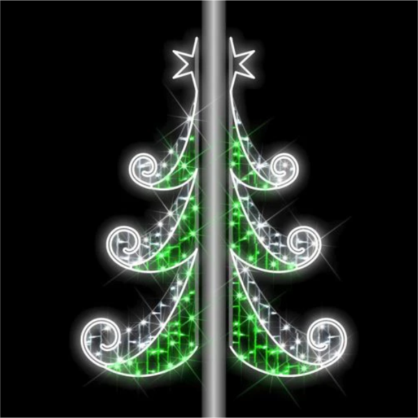 Giant Pre-Lit LED Tree Pole Mount