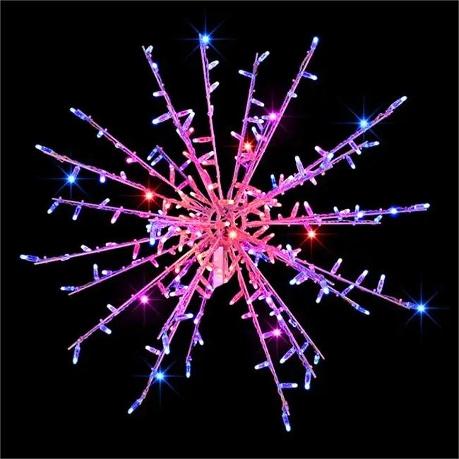 Giant Pre-Lit LED Multi Colored Starburst