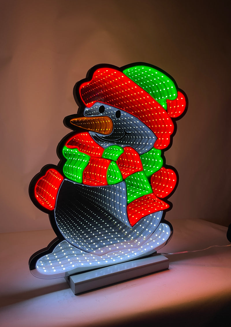 Large Infinity Snowman Display 2D Frame Decor