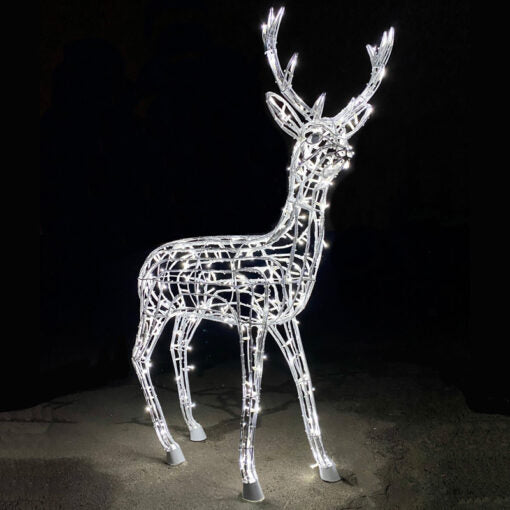 Giant Pre-Lit LED Standing Reindeer