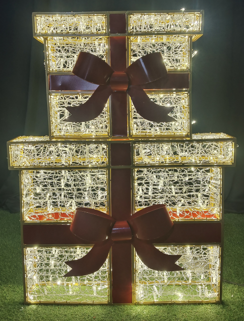 GIANT LED Christmas Gift Box Stacked-