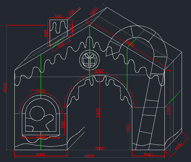 Giant Pre-Lit LED Walk-Through Gingerbread House