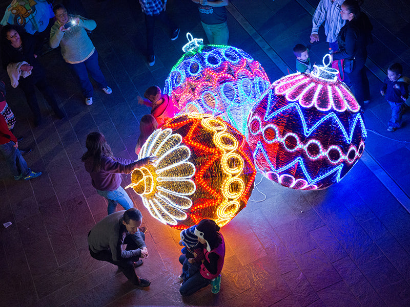 Giant Pre-Lit LED Brilliant Ornaments (3)