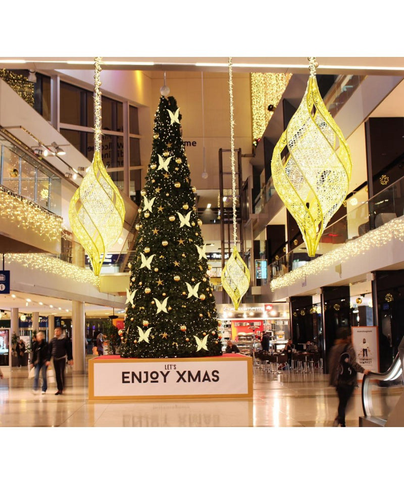 Giant Pre-Lit LED Hanging Spiral Ornament