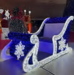 Giant Pre-Lit LED Winter Sleigh