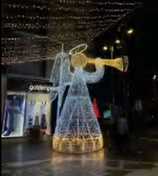 Giant Pre-Lit LED Musical Angel