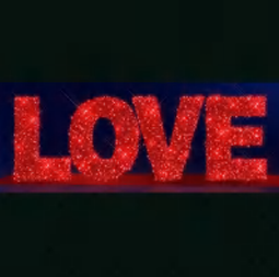 Giant Pre-Lit LED Bold Love