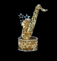 Giant Pre-Lit LED Starry Saxophone
