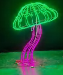 Giant Pre-Lit LED Neon Mushroom