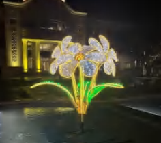Giant Pre-Lit LED Whimsical Flowers
