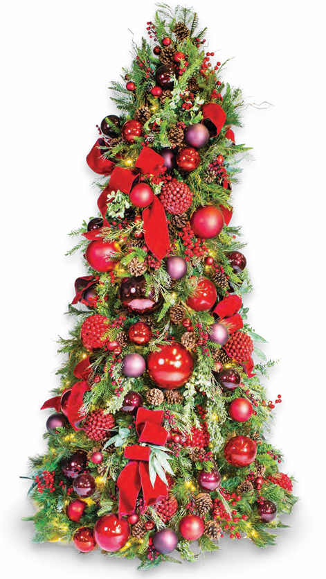 Pre-Decorated Christmas Tree - Full/Standard Fully Decorated