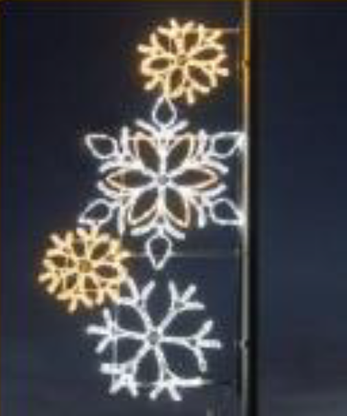 White Snowflakes Mount Pole