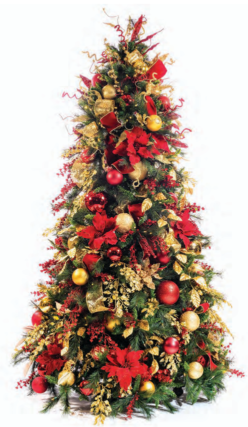 Pre-Decorated Christmas Tree - Full/Standard Fully Decorated