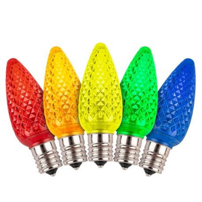 Picture of multicolor C9 Christmas Light replacement bulbs