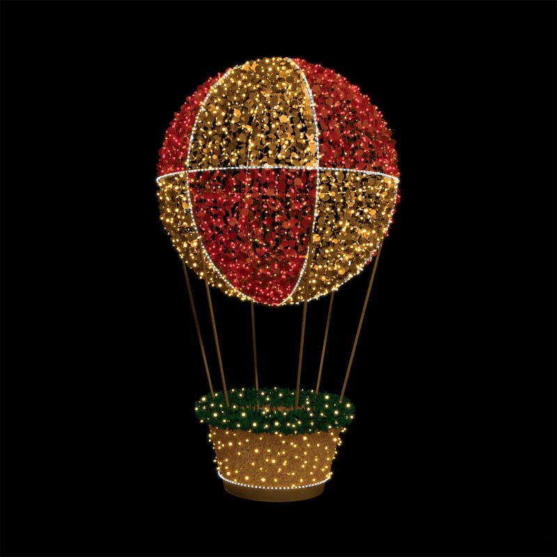 Giant Pre-Lit LED Checkered Hot Air Balloon