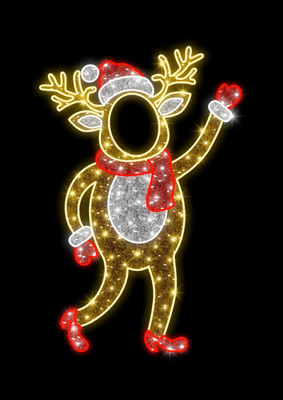 picture of Certified Lights' Reindeer LED Photo Prop for Christmas decorations