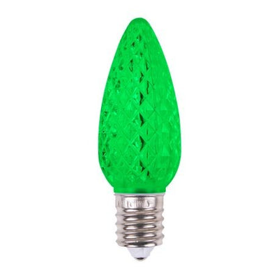 Picture of a green faceted minleon c9 bulb