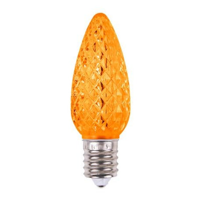 Picture of a orange faceted minleon c9 bulb