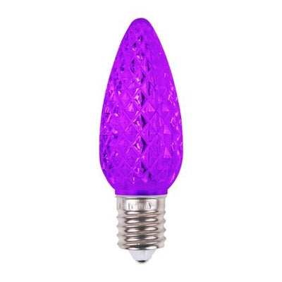 Picture of a purple faceted minleon c9 bulb