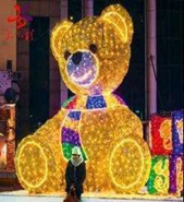 Picture of Certified Lights' Large outdoor Holiday Decorations. This is a light up teddy bear Christmas decoration with LEDs for commercial holiday projects.